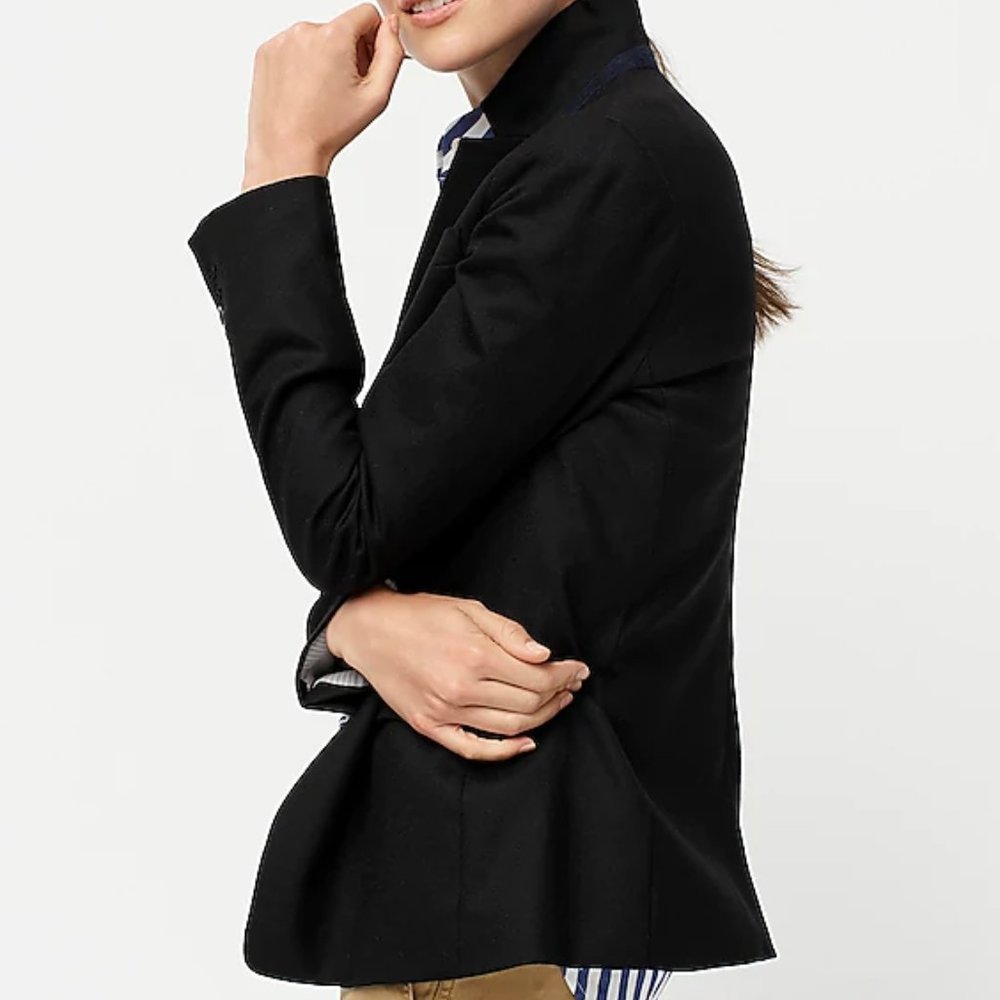 J. Crew | Black Classic Two Button Wool Blazer - image 1